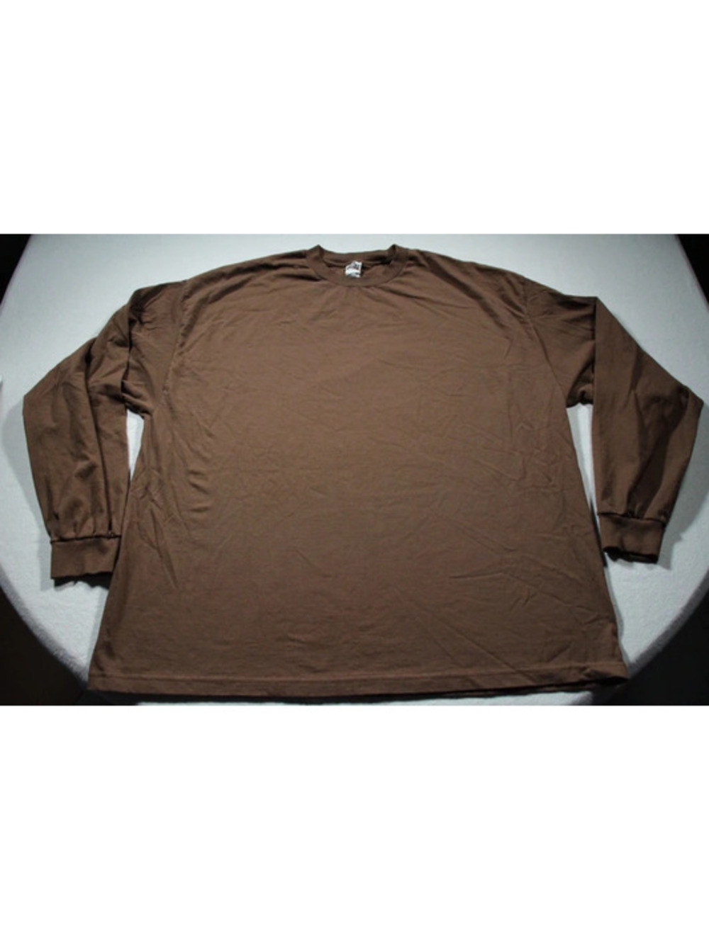 Vintage 00s Alstyle Apparel & Activewear AAA Long Sleeve T-Shirt Brown 3XL Blank